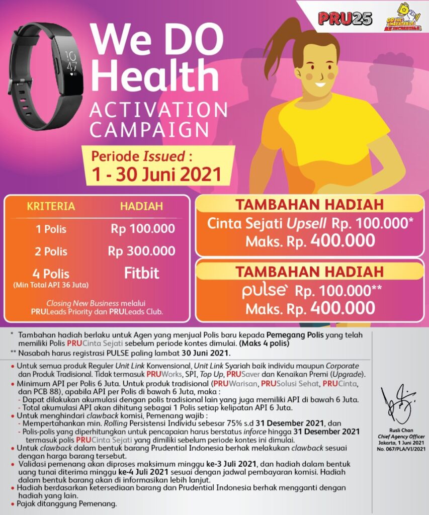 Hidup Sehat Bersama FITBIT Agen Prudential Indonesia
